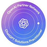 ChatGPT Solutions Practitioner 認定バッジ